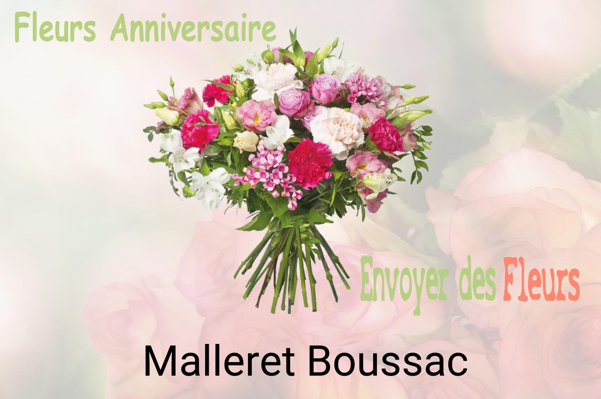 Bouquet de fleurs d’anniversaire livré à Malleret-Boussac