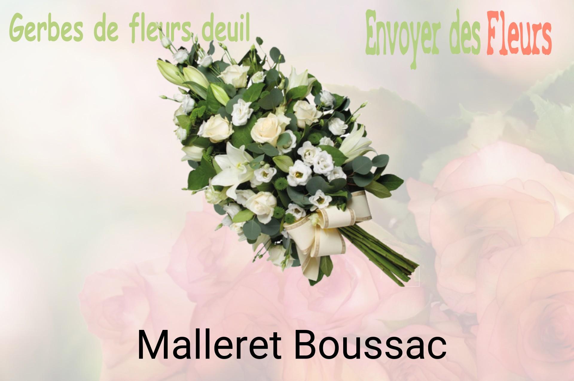 Gerbe de fleurs de deuil livrée à Malleret-Boussac